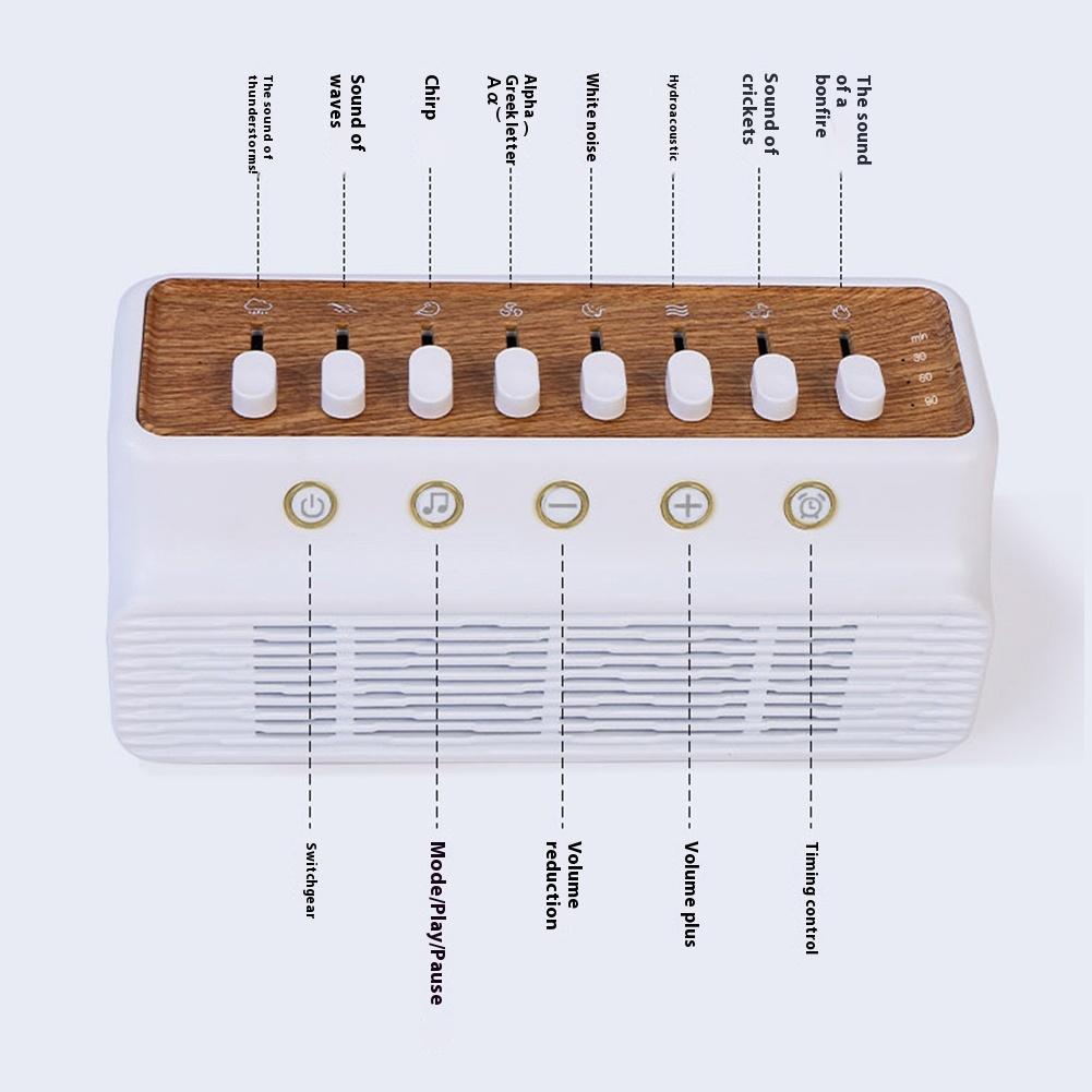 DIY Sleep Sound Machine with 8 Nature Sounds Portable Bluetooth Speaker Type-C Rechargeable Nature Sounds Mixer Speaker for Home