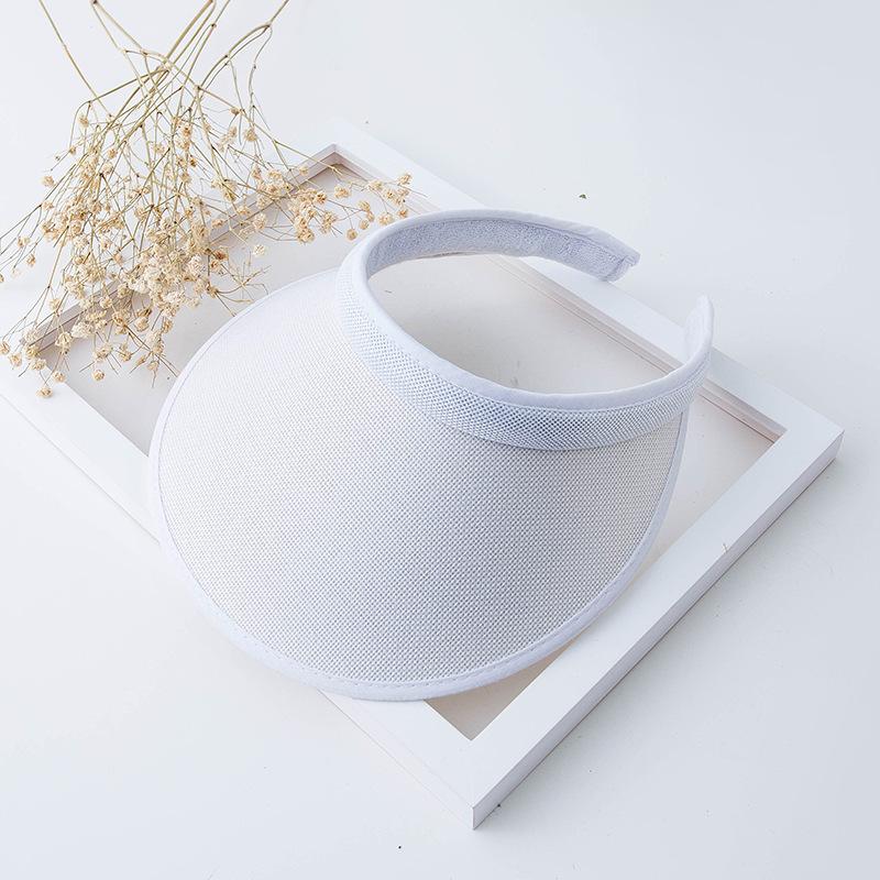 Women's Ladies Summer Weave Straw Empty Top Beach Cap Clip-On Large Wide Brim UV Protection Breathable Sun Visor Hat Girl Hat