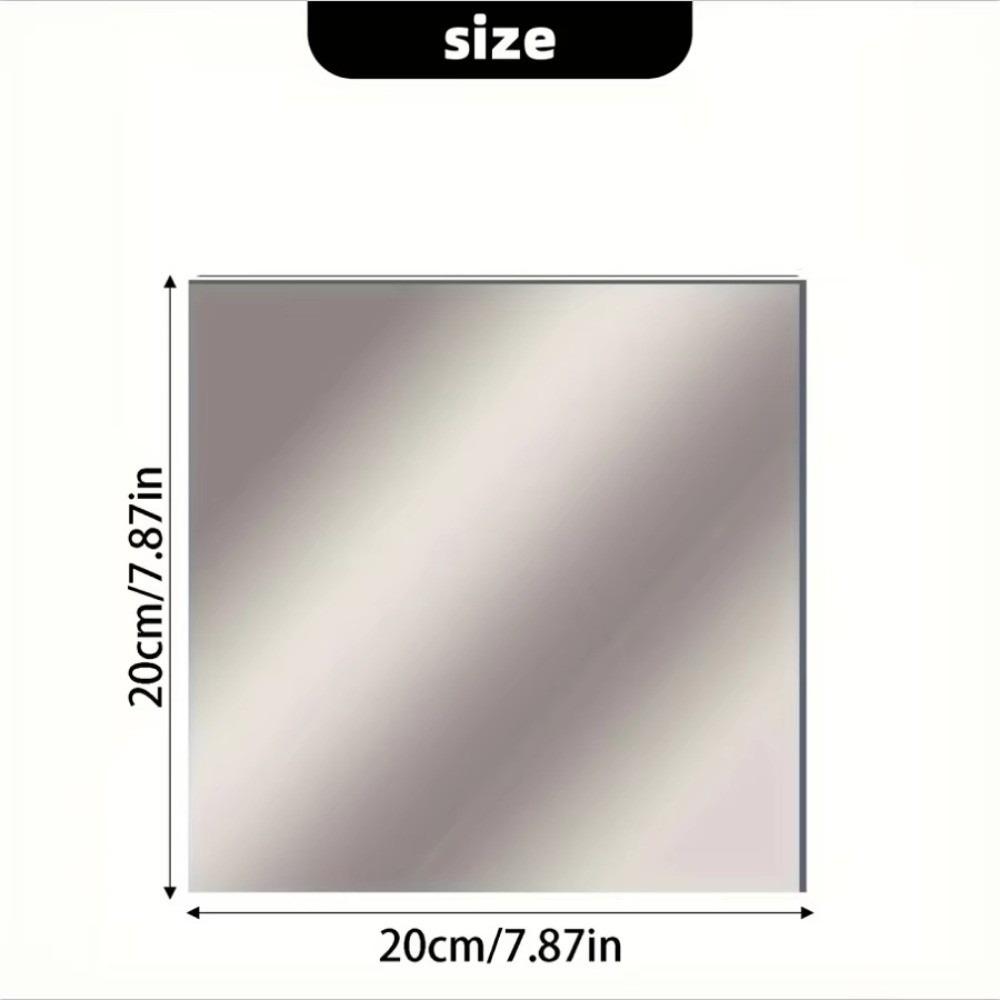 4pcs Thickened Acrylic Mirror Stickers 20/30cm DIY Art Stickers New 3D Mirror Stickers  Living Room