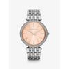 Oversized Darci Pavé Silver-Tone Watch MK3218