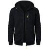 New Men's Sports Fitness Casual Jacquard Sweatshirt Cardigan Hooded Jacket