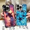 Orca Ocean Pattern Soft Phone Case For iPhone 15 16 17 Air 14 Pro Max 16E Plus 13 12 Mini Plating Anti-Fall Fundas