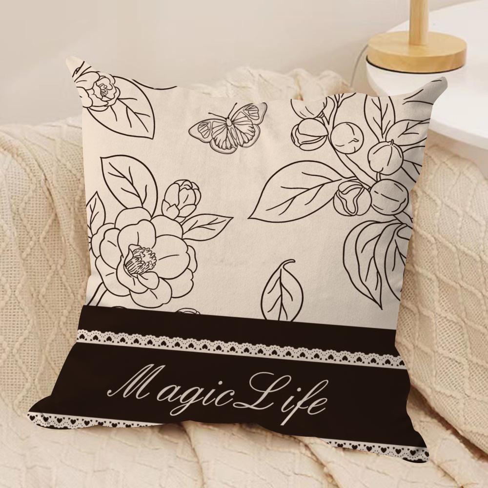 

Beautiful retro flowers Cushion Cover Soft Plush Fabric Double-Sided Printed Sofa Cushion Cover for All Seasons Home Decor Gift 30cmx30cm