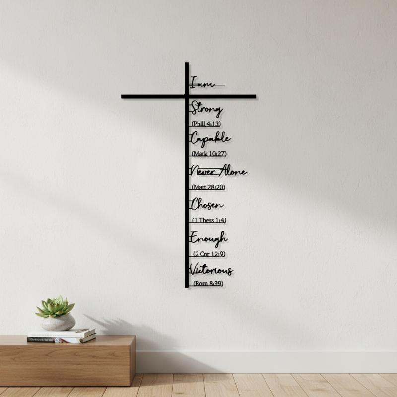 Christliche Kreuze Wandkunst Religiöse Wanddekorationen für Gebetsraum Hängende Wandkunst Dekorationen Religiöses Spirituelles Geschenk