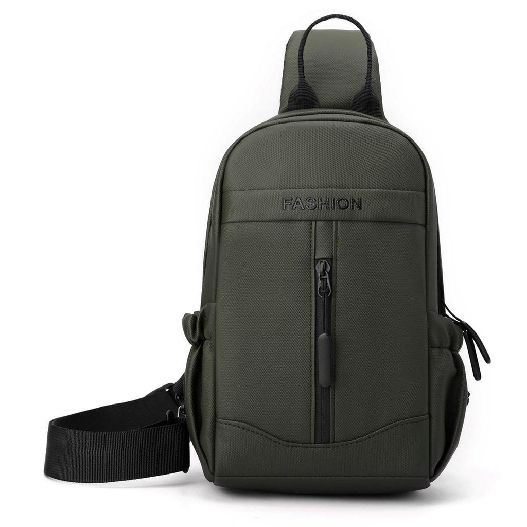 Trendy Men's Multifunctional Water-Repellent Crossbody Chest Bag and Backpack