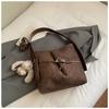 Simple and Fashionable Bucket Bag with Casual Texture, New Winter Bag, Women's Shoulder Messenger Bag.
