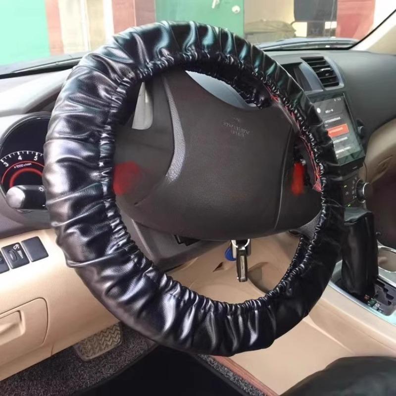 Universal Sunscreen Steering Wheel Cover - Waterproof Cloth All-Season Car Handle Protector for Driving Maintenance