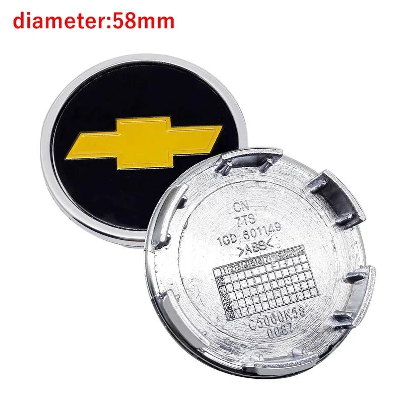 4pcs for Chevrolet Car Wheel Center Covers Hub Decorative Caps Cruze Malibu Trax Captiva Lacetti Aveo Cobalt Camaro Sail Spark