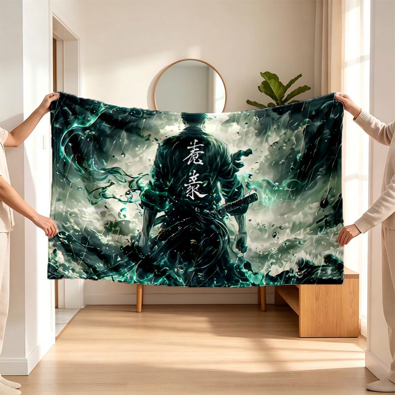 Roronoa Zoro (1) Flaneldecke ein weicher Akzent für Schlafzimmer und Wohnzimmer und ein gemütliches Zuhause-Geschenk
