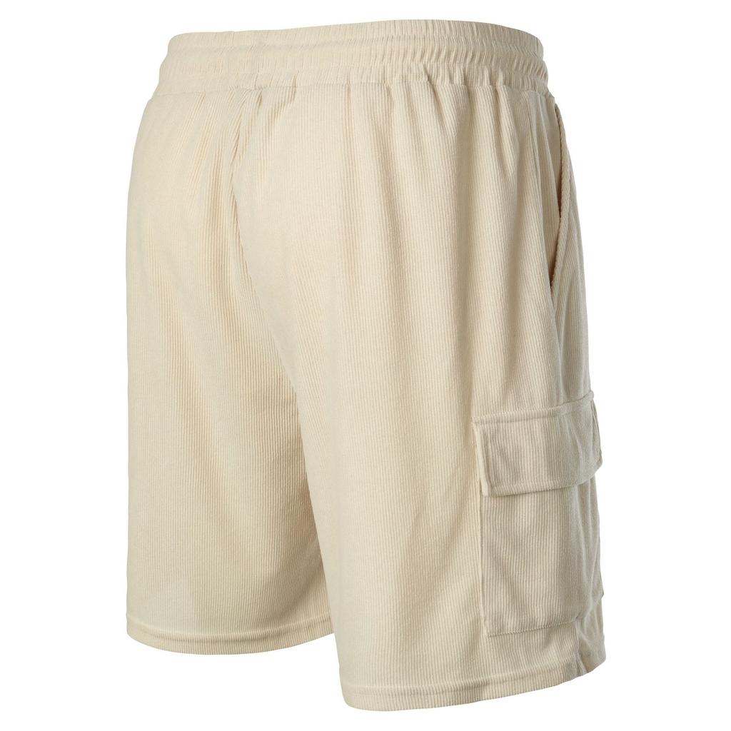 Summer Solid Color Lace Up Sports Five Quarter Shorts Men's Multi Pocket Shorts Casual Pants