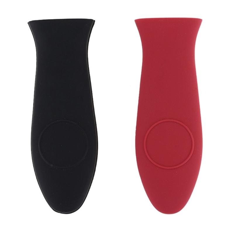 2PCS Thickened Silicone Hot Handle Covers for Pot and Pan Heatproof Kitchen Accessories Antislip Sleeve Easy To Clean