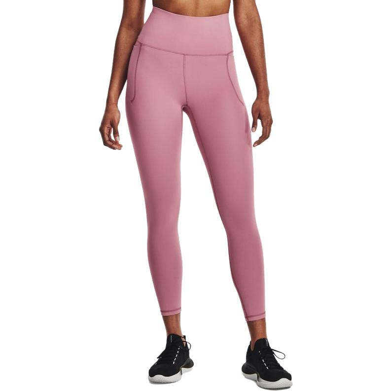 Under Armour Solid Color Ultra High Waist Training Nine-Point Sports Pants Women bottoms Pink 1382535-697