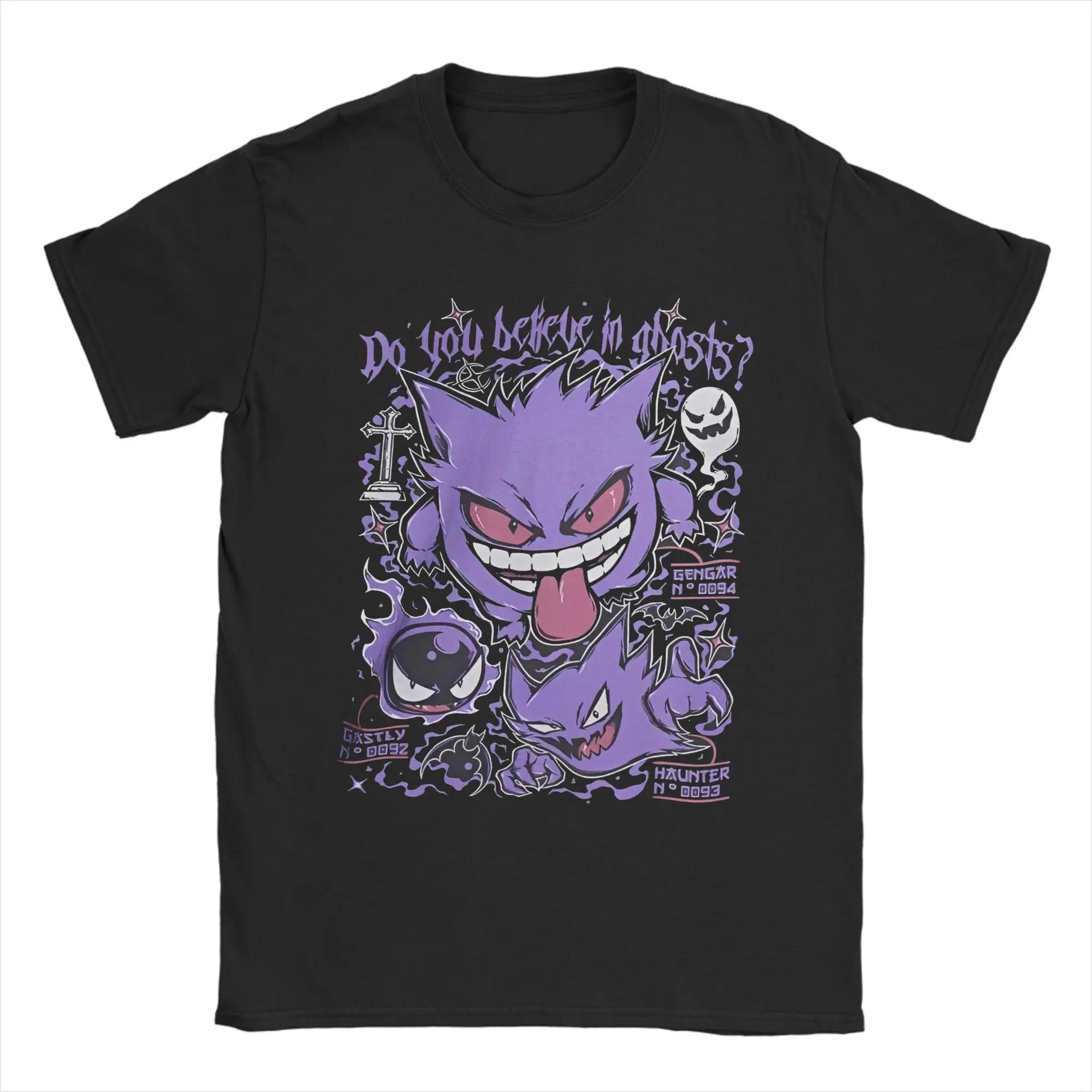 

Summer Pokémon Anime Gengar Brand 100Pure Cotton Printed Tshirt Men Harajuku Casual Versatile Shortsleeved Y2k Loose 4XL