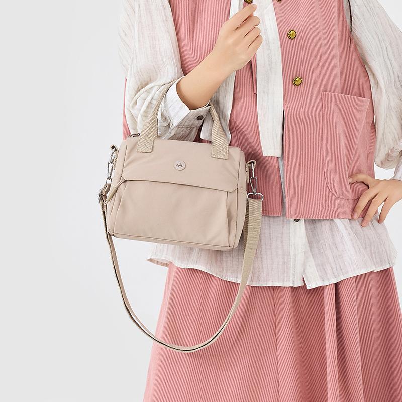 Vintage Women's Bag Lightweight Shoulder Crossbody Bag Solid Color Commuter Small Square Bag