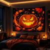 Halloween Tapestry Pumpkin Maple Leaf Spider Moon Print Bedroom Living Room Party Wall Hanging Decor Cloth