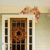 Autumn Pumpkin Door Corner Decoration Maple Pinecone Pumpkin Wooden Door