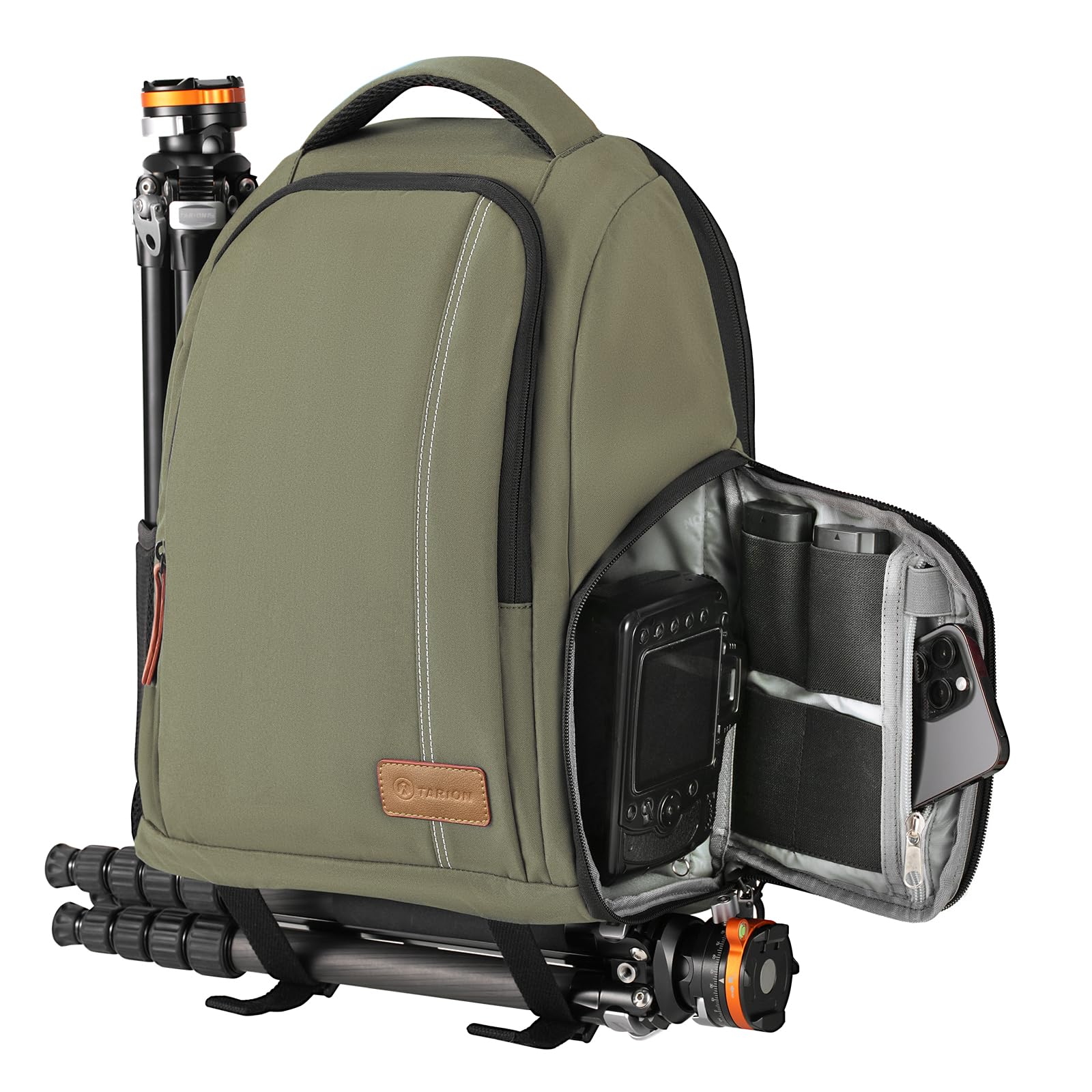 

TARION Camera Large Camera with Rain Water Camera Bag Tripod Camera Computer Photography Everyday SLR Green Bag, Capacity, Lightweight, Compact, зелений
