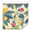 Ladybugs Wallpaper Cream and Turquoise for Living Room and Bedroom 50x1000