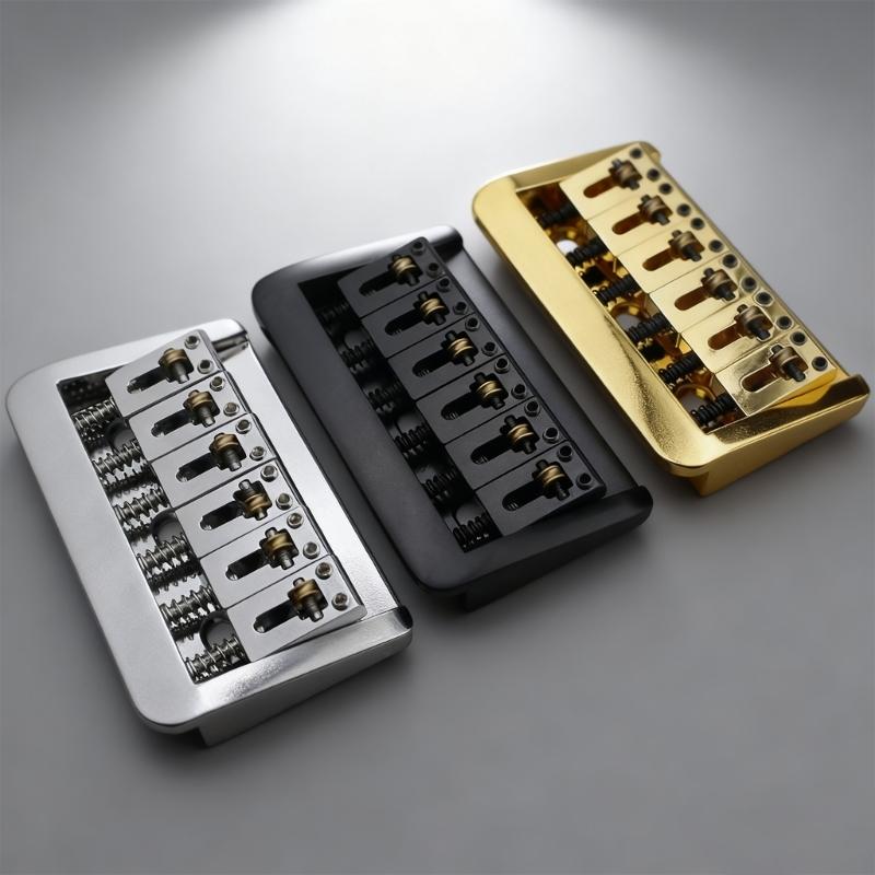 Multifuntional String Spacing Electric Guitar Bridge with Metal Construction Suitable for Optimal Sound Projection