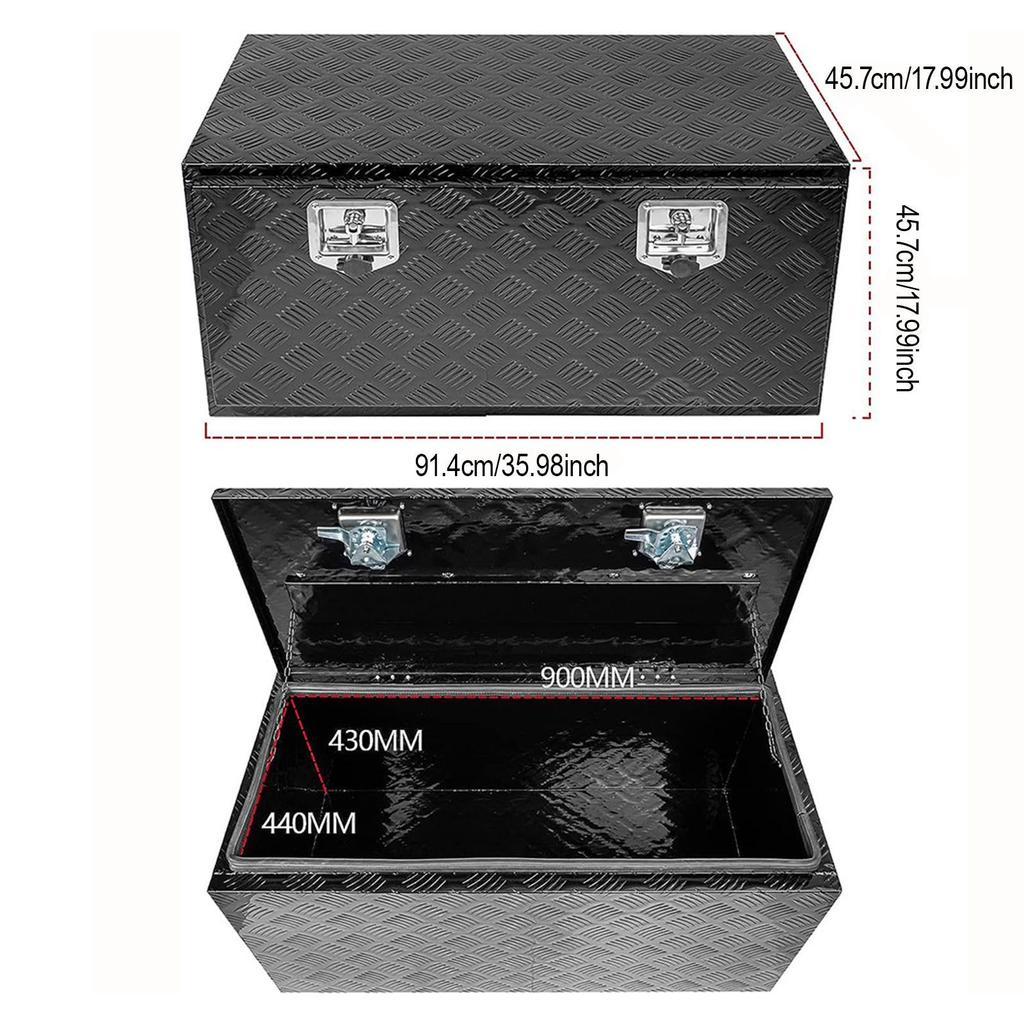 Trailer Chest Box Underbody Storage Garage Case Gardening Truck Bed Tool Box
