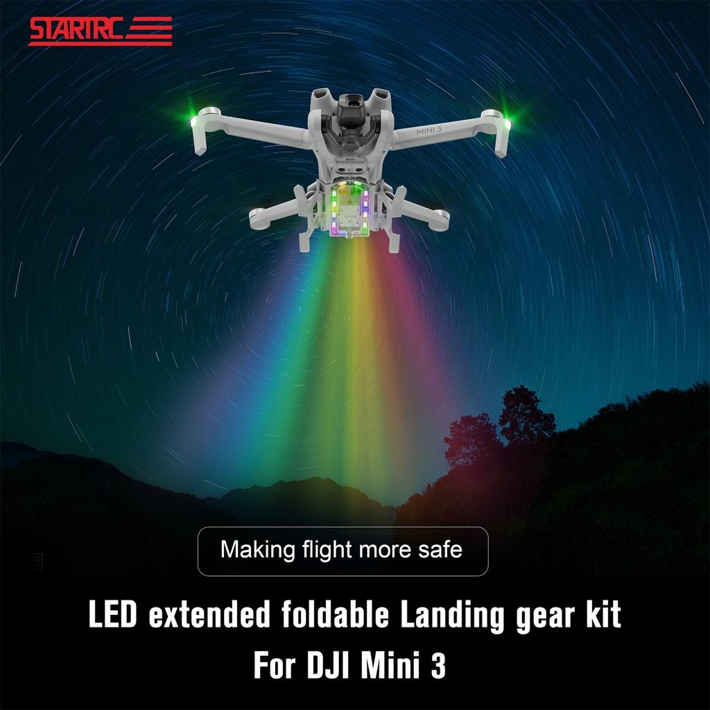 LED Foldable Landing Gear For 3 Lightweight Extended Landing Lens -drop Protective Drone Accessories