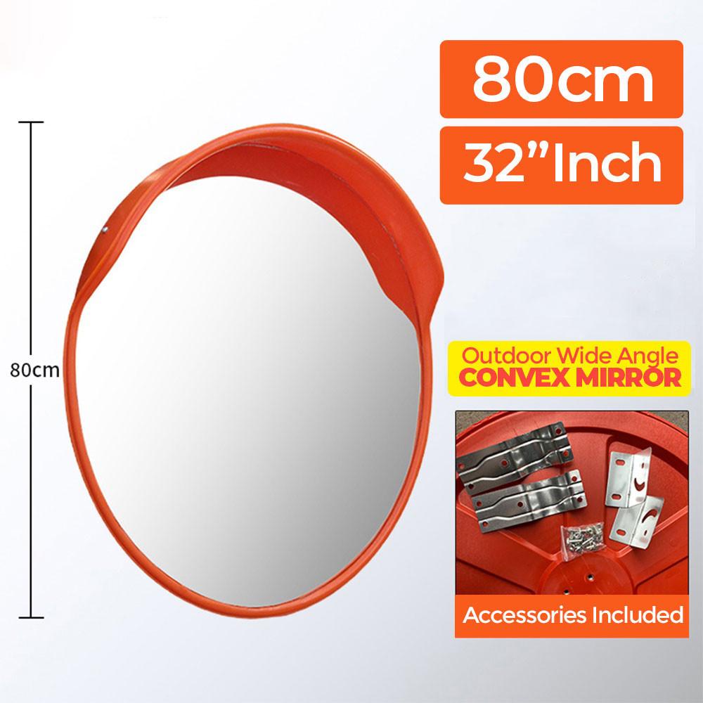 45/60/80/100CM Convex Mirror Outdoor Traffic Road Safety Wide Angle Polycarbonate Corner Turn Mirror