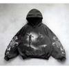 Washed Hooded Sweatshirt Unisex Oversized Long Sleeve Pullover Winter Streetwear Casual Wear