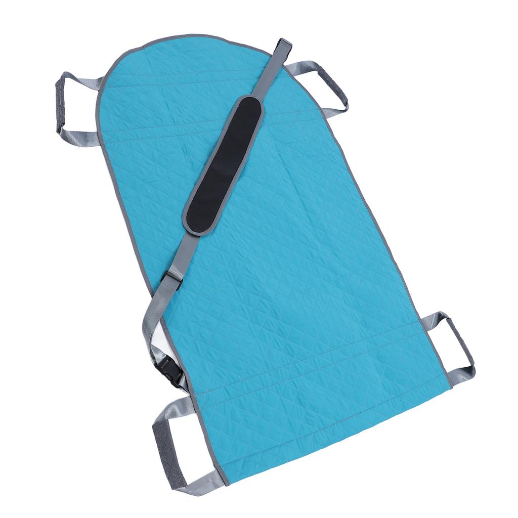 Positioning Bed Pad Polyester Patient Transfer Lifting Draw Sheet Mat with Shoulder Strap for Bedridden Elderly Caregiver