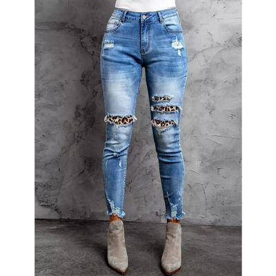 Modische, schmale, gerade Jeanshose für Damen