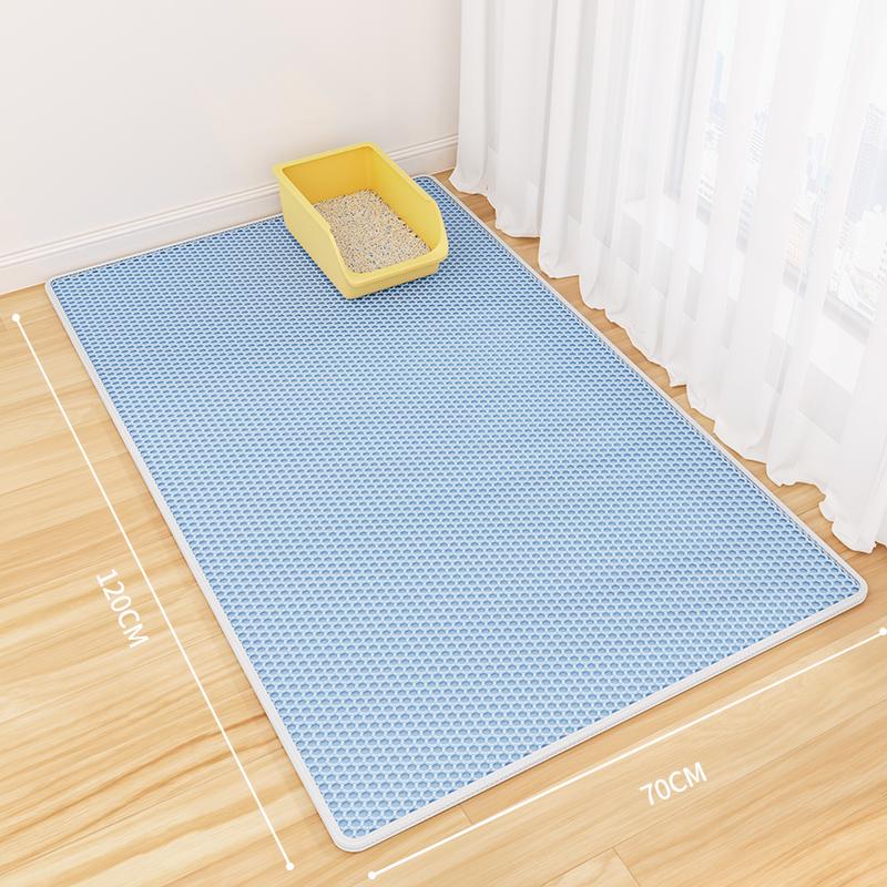 Cat Litter Mat: Anti-Tracking, Anti-Splash, Double Layer, Leak-Control Mat for Cats