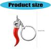4Pieces Pepper Pendant Fashion Accessory Pepper Keyring Alloy Texture Key Pendant for Youthful Adults and Friend Present