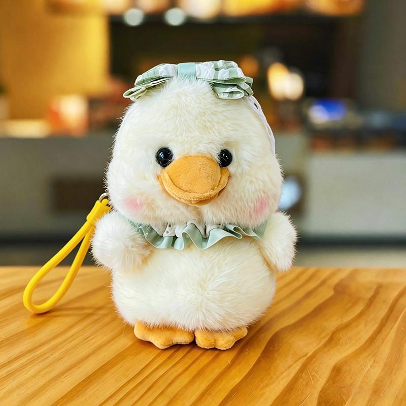 Mocha Duck Plush Toy Handheld Keychain With Hanging Rope For Kids And Collectors