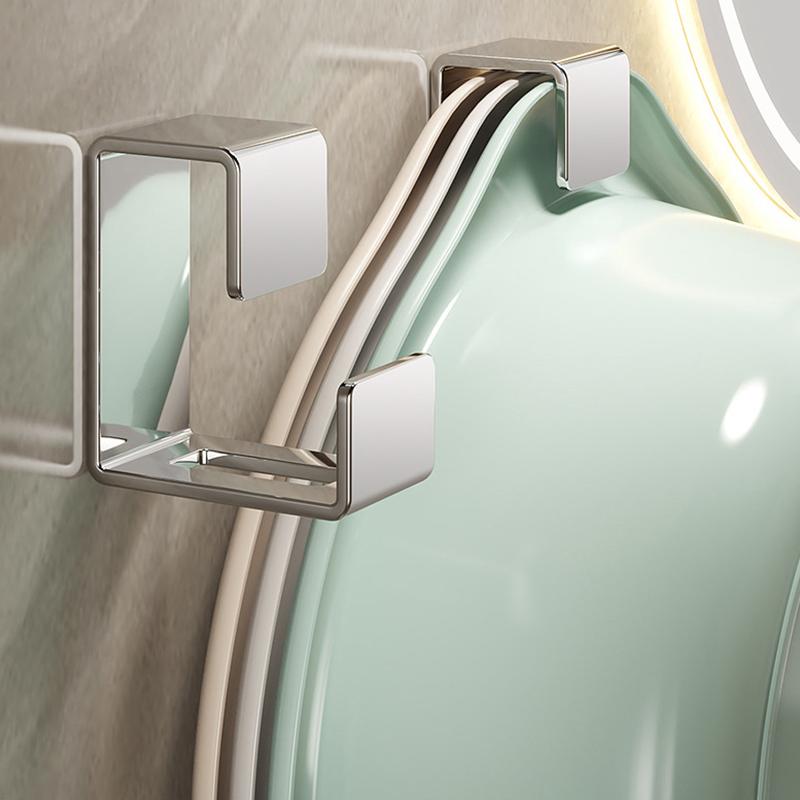 2Pcs Stainless Steel Washbasin Hook Multifunction Punch-Free Kitchen Bathroom Rack Basin Storage Rack Towel Hanging Holder
