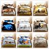 Animal Galloping Horse 3D Digital Printing Three-Piece Set, Home Textile Quilt Cover Pillowcase Two-Piece Set
