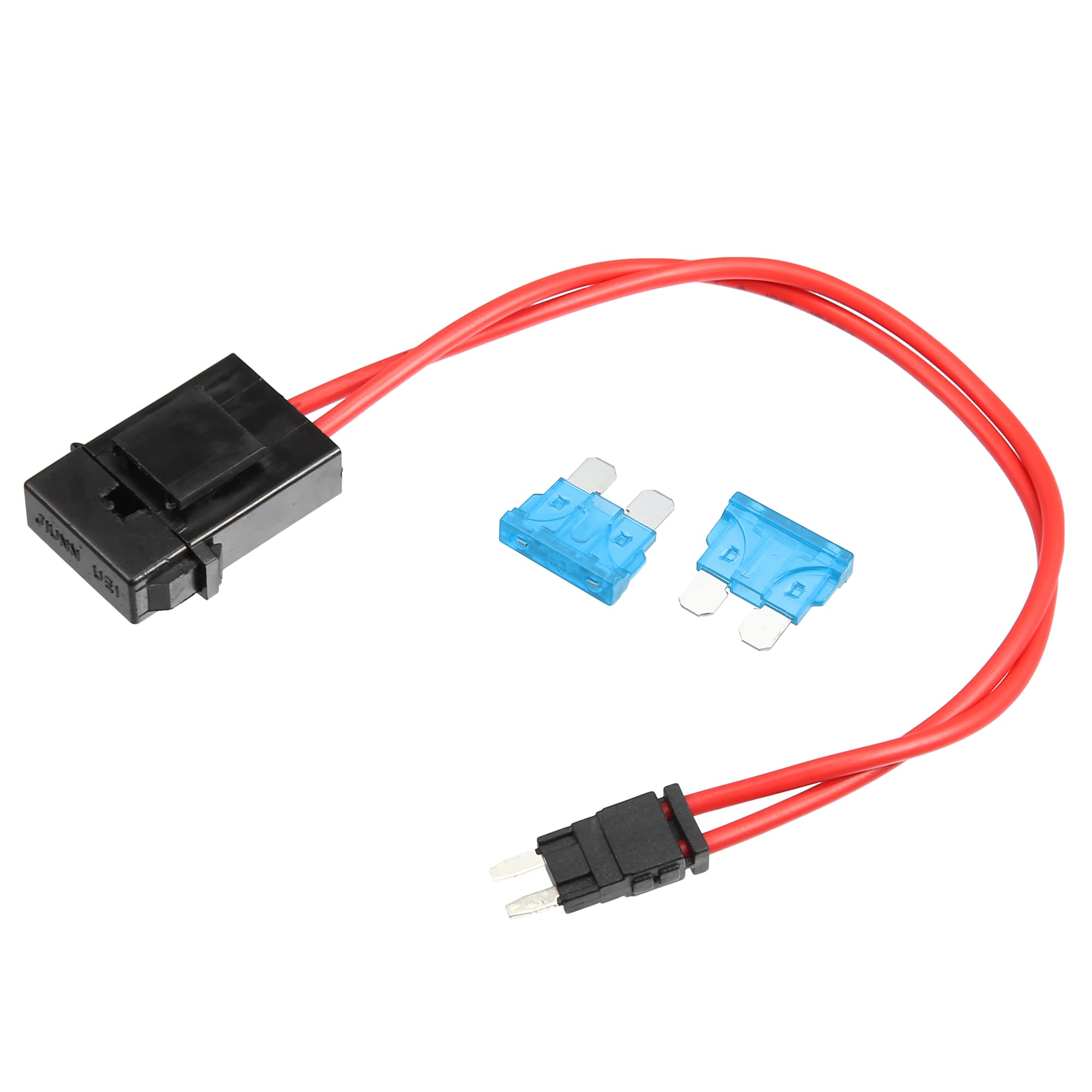 

uxcell Mini Fuse Adapter Tap Fuse Kit 15A Blade Style Car Boat Fuse 32V with 2 Pieces
