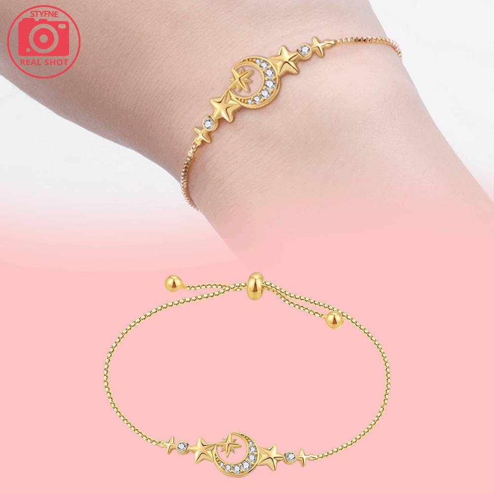 

Медный Оригинальный Золотистый Браслет из Нанизанных Камней в Форме Звезды, Полубраслет, Подходит для DIY Шармов, Ювелирные Изделия в Подарок на День Рождения