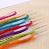 8Pcs/Set Soft Plastic Handle Aluminum Crochet Hooks Knitting Needle Set 1mm-2.75mm Yarn Sweater Weaving Sewing Craft Tools