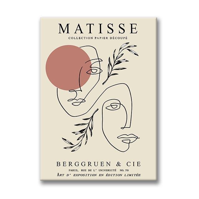 

Холст в скандинавском стиле в стиле Матисса и печатные минималистичные настенные художественные фотографии, украшение для дома, гостиной 21cm×30cm NoFrame