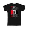 Gift T-Shirt : Made In Yemen Flag Retro Artistic Yemeni Expat Country