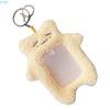 X7XC Cartoon Bear Card Cover Rabbit Credit Card Case Protective Sleeve with Keychains