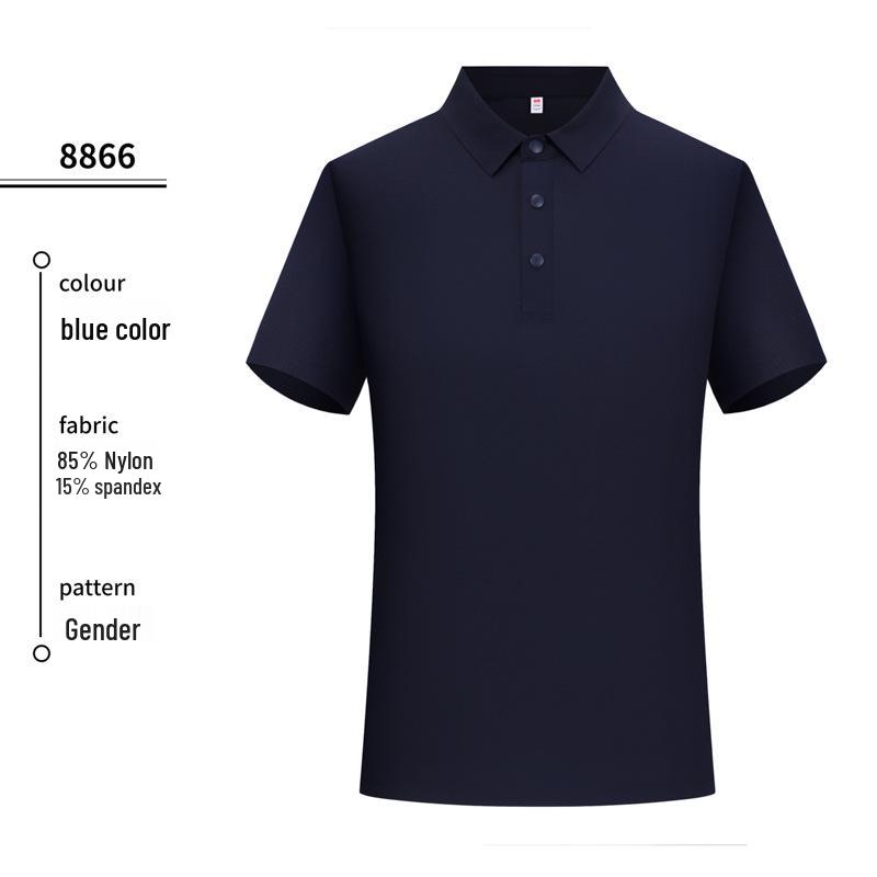 Breathable Ice Silk Custom Embroidered Polo – Summer Workwear & Cultural Shirt L