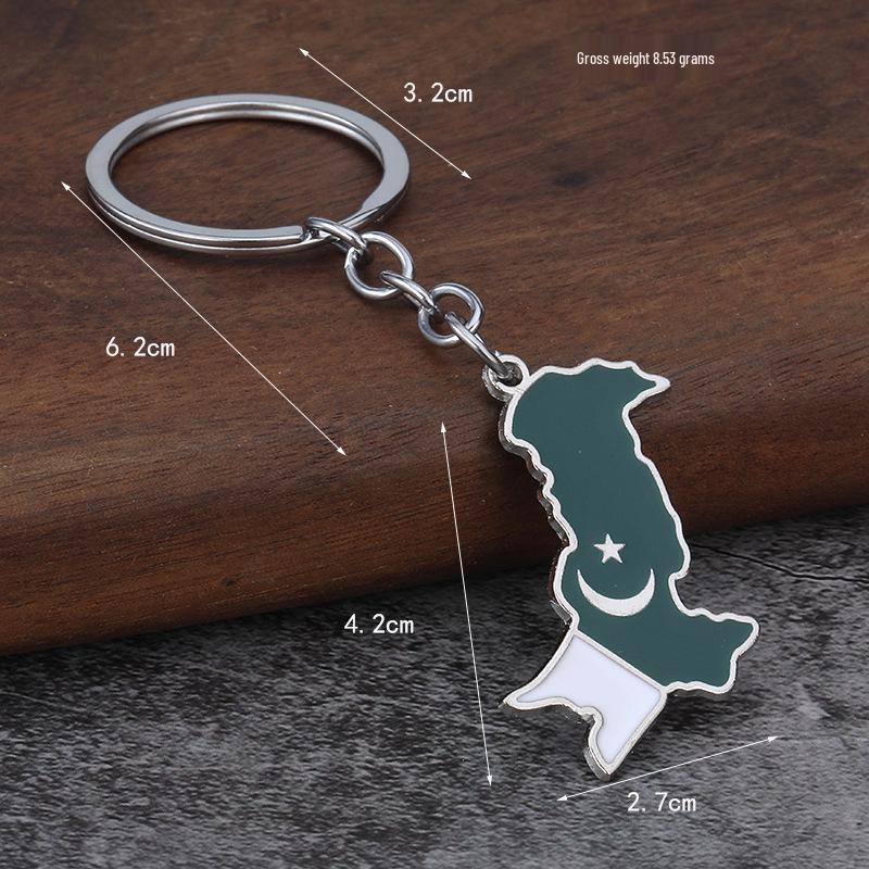Versatile Ethnic Style Pakistani Enamel Pendant Keychain for Men and Women
