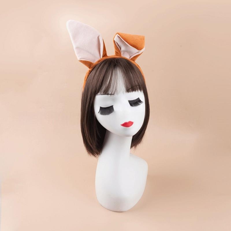 Foxes Costume Foxes Ears Headband Tail Bowite Animal Fancy Costume Kit Accessories Adult Kids Halloween Cosplays Props