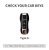 Suede Leather Car Key Case Cover Holder Keychain Shell for Porsche Panamera Spyder Carrera Macan Cayman Cayenne 911 970 981 991