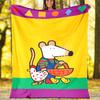 Maisy Mouse Theme Printed Blanket,Perfect for Couch, Bed, Travel & Outdoor Use | Machine Washable, Cozy & Durable.