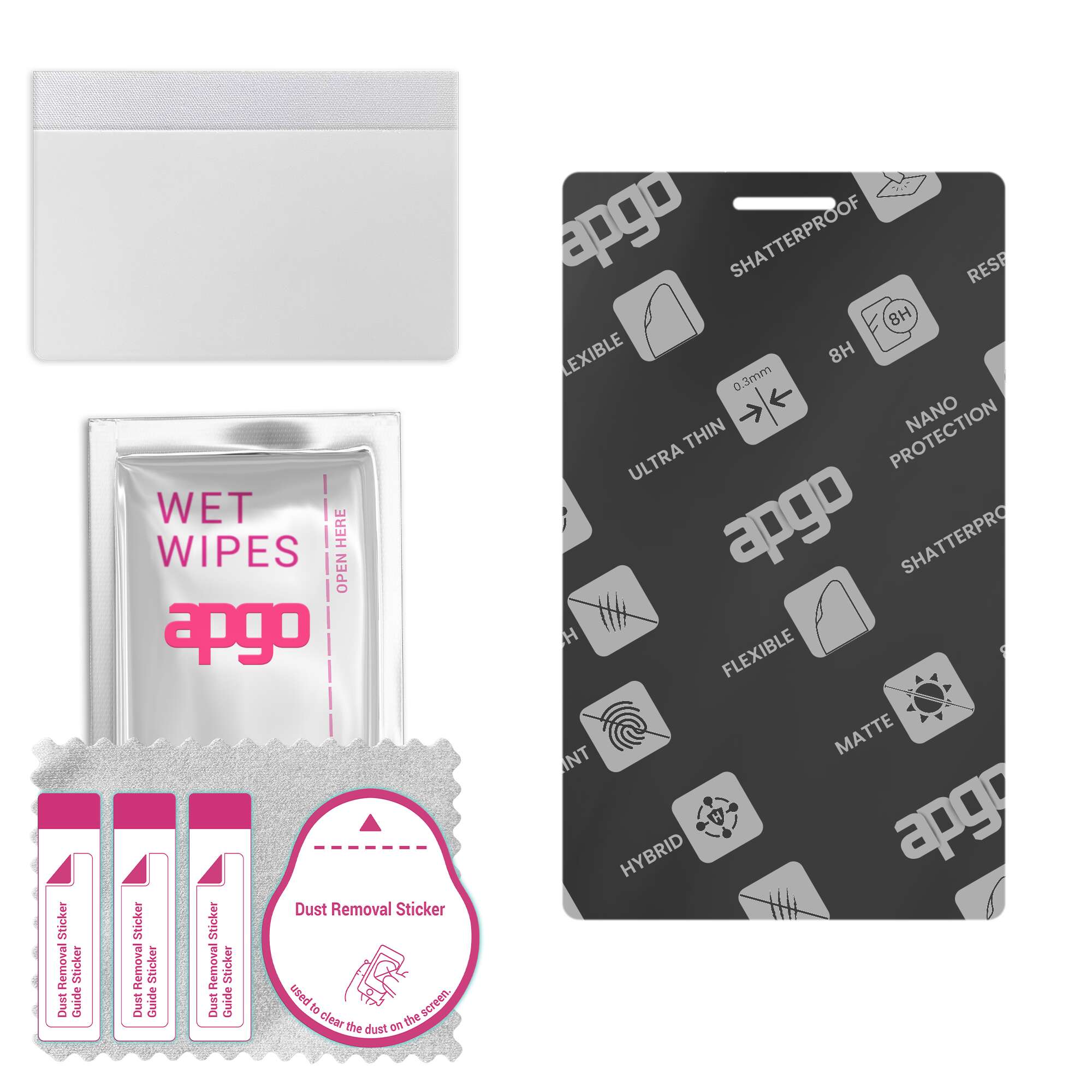 

apgo MATTE Hybrid protective glass compatible with Lenovo Tab3 7, flexible nano glass, great replacement for tempered glass, scratch-resistant, full g