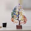 Seven Chakra Crystal Tree Showpiece for Good Luck Home Decor Item Bonsai Money Tree Plant Gift Item Figurine Standard Multicolour