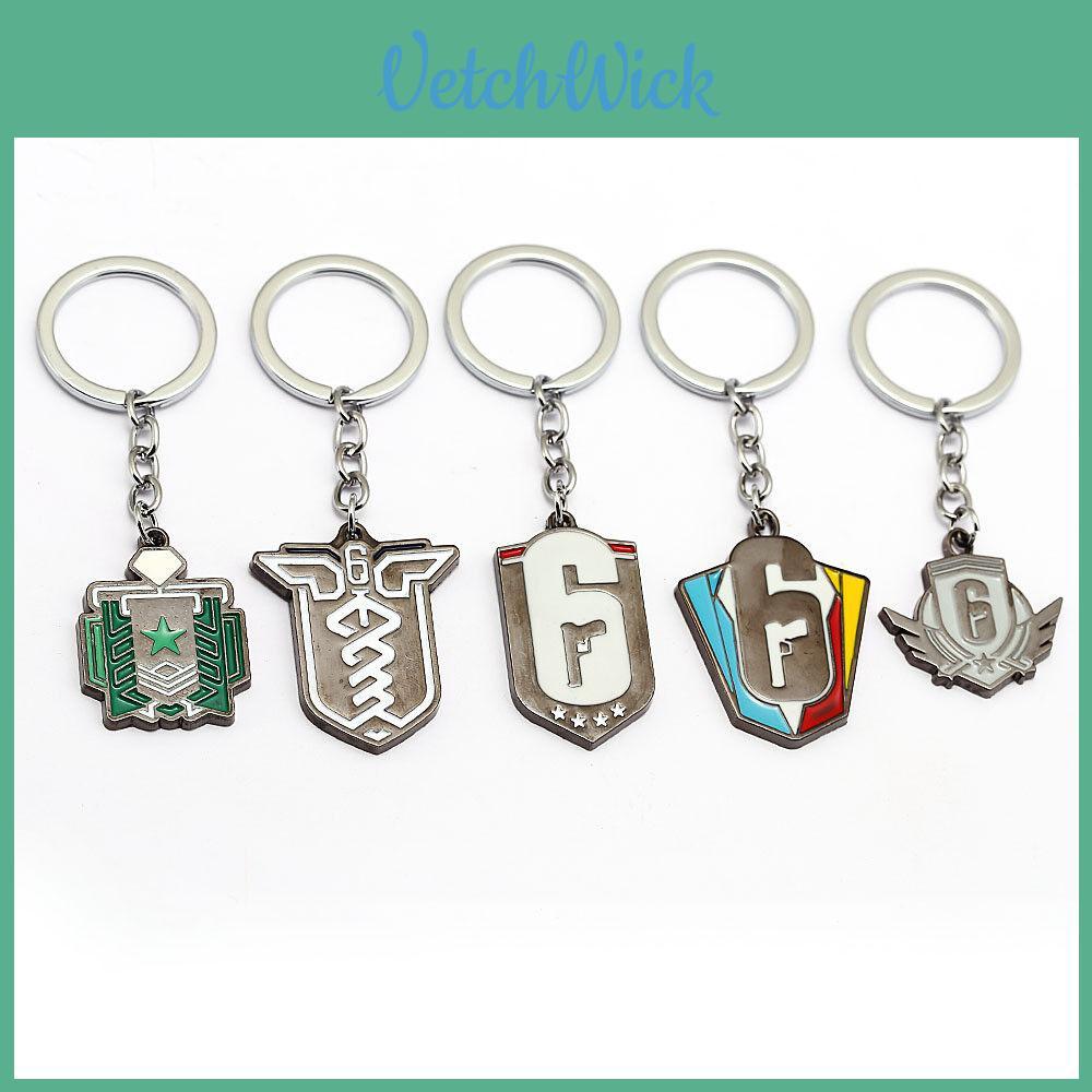 Clancys Ps4game Tom Rainbow Six Siege Logo Metal Pendant Keychain Gifts Men For