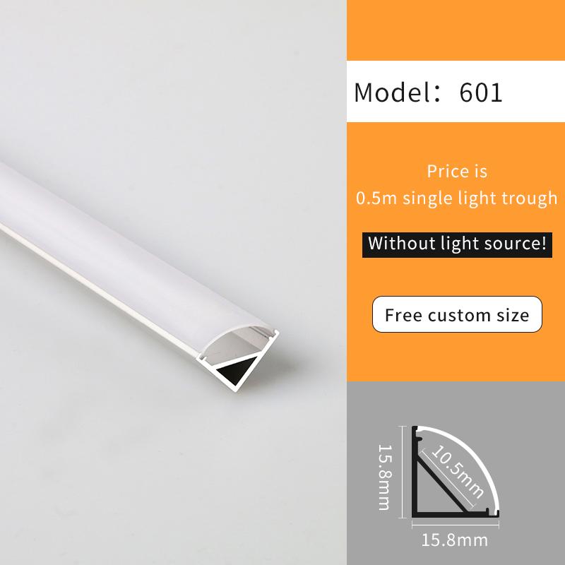 

2-10 шт 0,5 м серебристый алюминиевый профиль DIY светодиодная полоса света канал держатель молочный чехол шкаф линейный светильник для потолка 10pcs