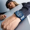 Maurice Lacroix AIKON Automatikuhr 39mm Blau PVD-Gehäuse Clous de Paris Zifferblatt Kautschukarmband (AI6007-PVC00-430-4)